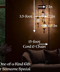Plug In Turkish Hanging Lamp With Handmade Moroccan Mosaic Chandelier Pendant Light 15 Ft Cord And Chain Dope Ceiling Fixture For Living Room And Bedroom Three Large 7 Inch Globes 3.5 Ft displayed in living room