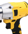 Top Shelf Cordless Metal Shears With Brushless Motor, 400Nm Torque Battery Powered Electric Sheet Metal Cutter close-up of ergonomic grip and motor.