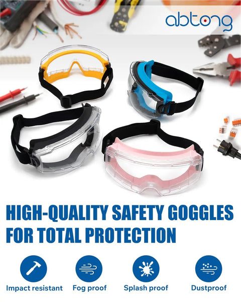 Over Glasses Safety Goggles With Anti Fog Clear Lens For Lab Work And Industrial Use ANSI Z87 1 Certified displayed