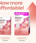 Two boxes of Daily Retainer Cleaner Tablets For Invisalign And Night Guards That Removes Stains Odors And Plaque In Minutes