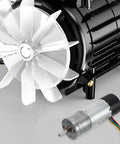 Heavy Duty Electric Micro Geared Motor With Serious Torque And Tough Metal Build Serving Butter Smooth Low RPM Spins For Fan Mods.