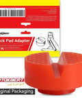 Beefy Heavy Duty Polyethylene Jack Pad Set For Trolley Floor Jacks, Disk Pad Adapter, red color with groove, original packaging