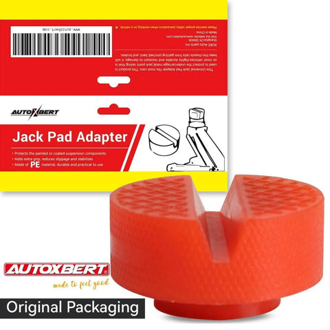 Beefy Heavy Duty Polyethylene Jack Pad Set For Trolley Floor Jacks, Disk Pad Adapter, red color with groove, original packaging