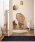 Large Semi Finished Striped Door Mat 30 By 48 Inch Waterproof Entry Rug With Rubber Backing in cozy nursery setting