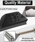 Heavy Duty Base Clamp Battery Hold Down Kit For Cars Trucks Suv Anti Vibration Stabilizer showing black PP clamp and stainless steel bolts.