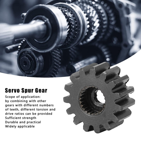 Five Piece Steel Servo Spur Gear Set With 24 Tooth Internal Spline, Module 0.8, Beefy High Strength Industrial Replacement Gears For Robotics And RC, Precise Drive Ratio Compatible For Drones, Cars, And Models