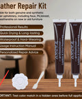 Dark Brown Leather Repair Kit For Furniture And Car Interiors Fixes Faux Leather And Vinyl Tears Scratches Holes Peeling No Sweat