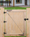 Anti Sag Gate Kit For Wooden Fence Outdoor Gate Hardware With Stainless Steel Cable Wire Rope 7x7 Braided installation on gate