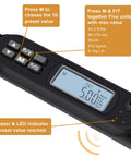 Digital display of the Three Eighth Inch Digital Torque Wrench With Buzzer And LED, showing presets and unit measurements.
