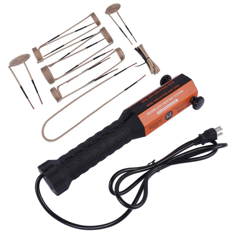 Induction Heater 1100W 110V Handheld Tool With 10 Coils for Loosening Stuck Bearings, black handle grip, power cord attached