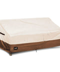 Beefy 3 Seater Outdoor Couch Cover Fits Up To 76Wx32Dx31H Inches Waterproof Heavy Duty Patio Furniture Cover in beige and brown