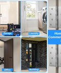 Heavy Duty Ball Bearing Door Hinges Set, 4x4 Inch Square, 304 Stainless Steel Brushed Finish in various home and office settings