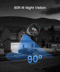 Smart AI Motion Alerts For People And Cars 8 Channel 5MP Lite DVR Kit camera with 90° night vision on suburban home