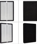 GL-FS32 Replacement Filter 2 Pack For MOOKA KOIOS Azeus Air Purifiers, H13 True HEPA 3-In-1 Activated Carbon Filtration System, front and back view of filters