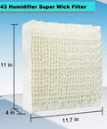 1043 Humidifier Wick Filter Replacement dimensions with height, width, and depth labeled