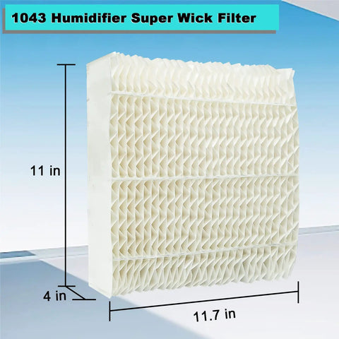 2 Pack 1043 Humidifier Wick Filter Replacement That Fits AIRCARE EP9800 EP9700 with dimensions and texture visible