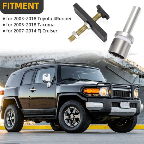 FITMENT CV axle bearing puller tool kit for Toyota 8-inch front differential; includes cross-bar puller and metal sleeve