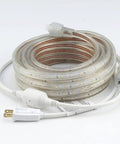 Coiled UL Listed 164 Ft LED Rope Light Kit With 18000 Lumens 4000K Soft White Dimmable 120V AC Flexible Flat Strip