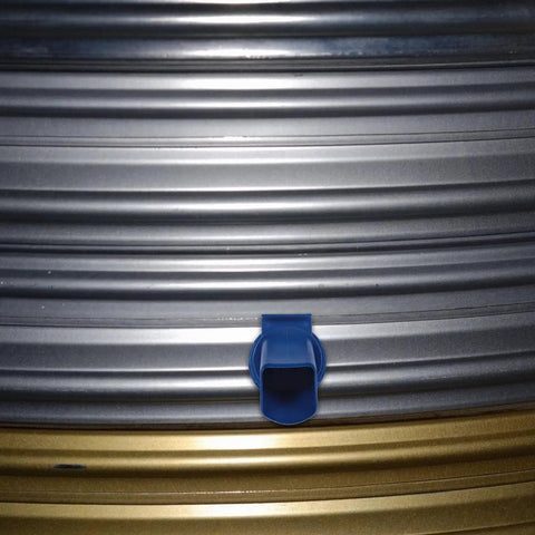 Heavy Duty Plastic Grain Storage Bin With Large Outlet For Easy Access Stable Durable Farm Storage Container For Barn Use Barn Ready Design Ideal For Rice Corn Feed And Quick Access To Stored Grains, blue outlet close-up
