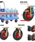 2 Pack Heavy Duty Rubber Swivel Casters Built Different To Roll Easy On Hard Surfaces With 8in and 10in wheels.