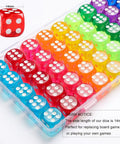 Cool 50 Piece Dice Set With 14mm Colorful 6 Sided Dice For Board Games Family Game Night Math Learning And Classroom Use Durable Acrylic With Rounded Edges And Comes With A Storage Box