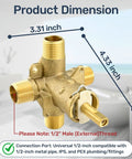 Rock Solid Brass Shower Valve Replacement For Posi Temp Plumbing Fixtures Including 1222 Cartridge Straight Swap Fit Rugged Valve Body dimensions 3.31x4.33 inches.