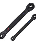 Four In One Reversible Ratcheting Box Wrench Set Two Piece Sae Hex Forged Steel Ninety Tooth Socket Wrenches quarter to three quarter inch.