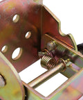 Close-up of Heavy Duty Steel Folding Leg Extenders showing the bronze finish and quick side lock adjustment mechanism.