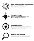 Diagram features RV Safety Dual Propane And Carbon Monoxide Alarm Flush Mount 12V Upgrade No Wiring Required Easy Install Replaces Single Alarm
