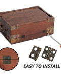 Retro Dope Mini Copper Hinges For Wooden Jewelry Box With 50 Hinges And 200 Replacement Screws DIY Craft Cabinet Hardware