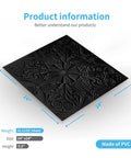 Decorative Ceiling Tile 2x2 Glue Up or Lay In 24x24 Pack of 12 Black Spanish Floral Drop Ceiling Grid PVC Lightweight