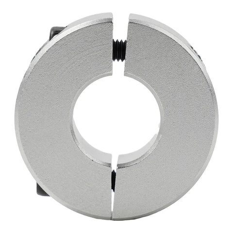 Premium Aluminum Alloy Double Split Clamp Collar Adjustable 13mm 30mm Shaft Anodized Surface Rust Proof Built Tough Easy Install No Tools Required Rock Solid Nailed It For Professional And Diy Repair Work Fits Like A Dream. silver split shaft collar with clamp screw
