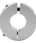 Aluminum Double Split Shaft Collar Clamp Fixed Ring Fits 13 To 30 Mm Shafts One 25 Mm Piece For Killer Clamping And Solid Hold On Soft Metal Under Low Axial Loads Keeping Parts Secure With Anodized Finish For Long Life In Versatile Builds, front view