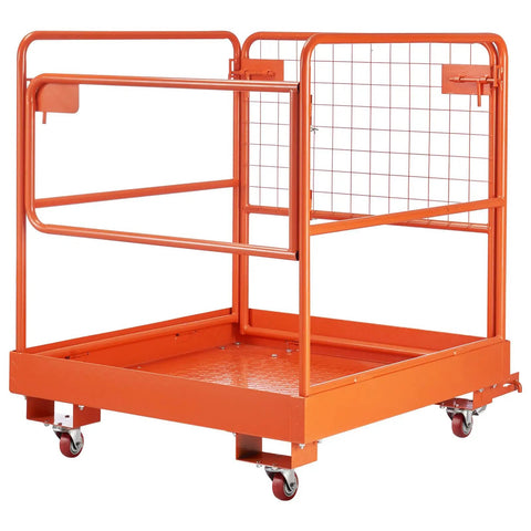 Heavy Duty Forklift Man Basket Safety Cage With 1200 Lb Capacity Durable Steel Work Platform For Safe Aerial Lifts Fits Most Pallet Forks Shop Grade And Built To Handle The Daily Grind
