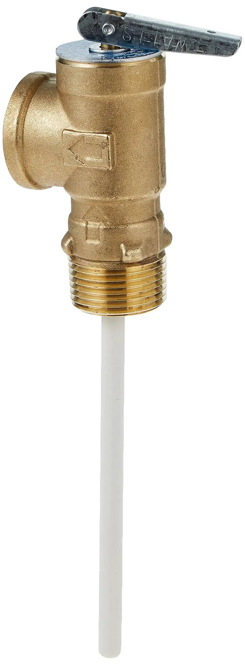 Three Quarters Inch Lead Free Bronze Temperature And Pressure Relief Valve with NPT Inlet Outlet and Test Lever for Water Heaters
