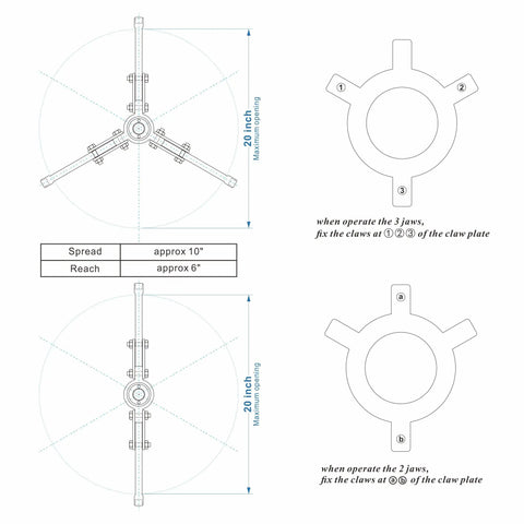 Diagram of 10 Ton Hydraulic Gear Puller Workhorse With Wheel Bearing Separator 3 In 1 Design dimensions and operation