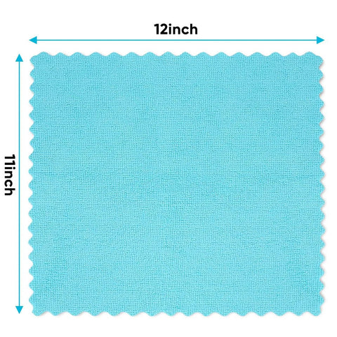 Orighty blue microfiber cleaning cloth, 12x11 inches, reusable lint-free rag
