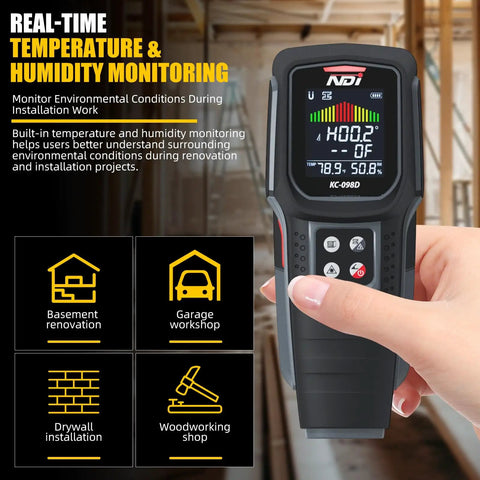 Solid Five In One Stud Finder Wall Scanner With Bright Laser Line For Dead On Wood Stud And Live Wire Detection Slick Pipe Scan Moisture Check Essential Handyman Tool For Homeowners