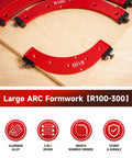 Get Ready To Craft Knockout Pieces With This Nifty Five Piece Router Corner Radius Template Set Featuring Smooth As Silk Curved Edges Perfect For Woodworking Projects And Dead On Cabinet Precision on wood surface.