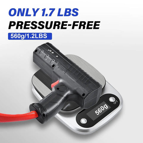 Heavy Duty 1800 Watt Magnetic Induction Bolt Heater on scale showing 560g weight, designed for rusted nuts and auto repairs.