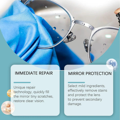 Easy On The Go Eyeglass Scratch Repair Kit With Cleaning Solution And Lens Polish, No Fuss Quick Scratch Removal For Glasses
