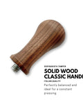 53.35mm Espresso Tamper With Wood Handle And Food Safe Stainless Steel Base Precision Fit For 54mm Espresso Baskets Ideal For Home Baristas Comfortable Grip Italian Made shown