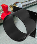 Heavy Duty Abs Rectangular Duct Connector Flange Base Air Vent Fitting Adapter For Hvac And Dust Collection Hose System on gray surface.