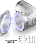 Magnetic Dryer Vent Connector Kit MV 180 for 4 inch tight spaces with magnetic seal, hose, clamps, and installation tools.
