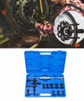 Bad Ass Inner Bearing Puller Kit With Sliding Hammer Made To Rip Old Gunk Out Efficiently Using Swappable Chucks 8mm To 25mm For Any Shaft While Rock Solid Build Quality Gets The Job Done Fast Keeping Mechanics Happy, blue case open