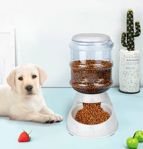 Heavy Duty Automatic Dog Feeder For Large Dogs With 3 Gallon Food Dispenser, Bpa Free Plastic Pet Meal Hub with puppy