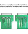 Back view of green circuit boards for No Soldering Needed DB25 Male And Female Serial Adapters Kit For DIY RS232 D Sub 25 Pin Cabling