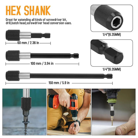 Flexible Drill Bit Extension Set For Home DIY Bendable 105 Degree Right Angle Attachments Universal Socket Adapters
