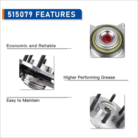 Front Wheel Hub Bearing Assembly For 4WD Ford F150 2004 2008 And Lincoln Mark LT 2006 2008 6 Lug With ABS Easy Install Replacement features