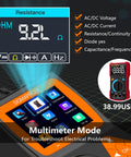 Power Circuit Tester Probe Kit Pro Grade For Automotive Use with oscilloscope mode and multimeter features displayed on screen.